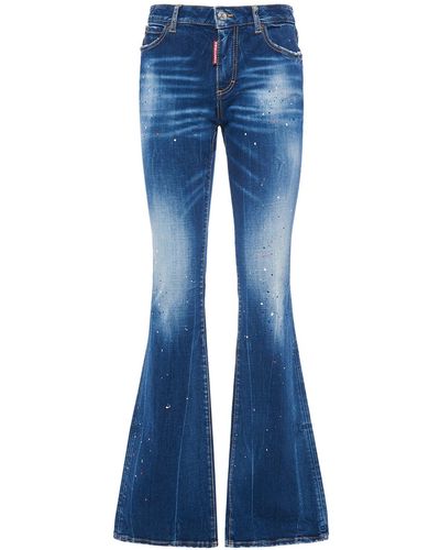 DSquared² twiggy Midrise Denim Flared Jeans - Blue