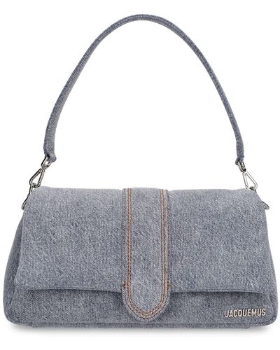 Jacquemus Schultertasche Aus Denim "le Bambimou" - Blau