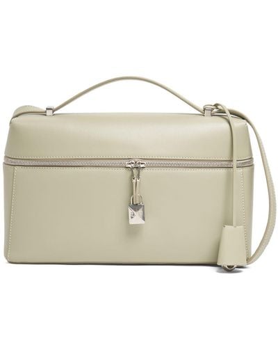 Loro Piana Extra Bag 27 Leather Top Handle Bag - Natural