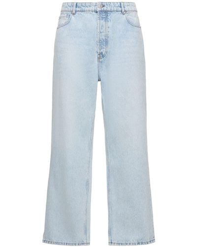 Ami Paris Loose Cotton Denim Jeans - Blue