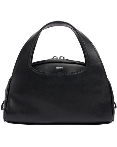 Coperni Medium Faux Leather Top Handle Bag - Black