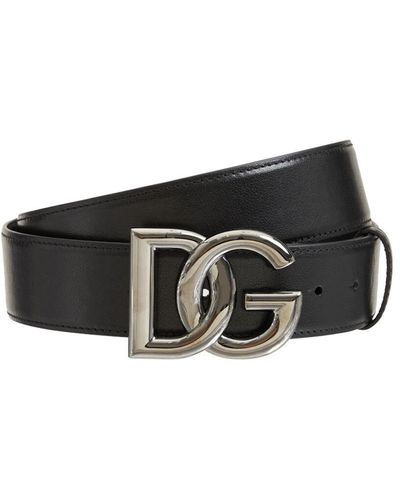 Dolce & Gabbana レザーベルト 4cm - ブラック