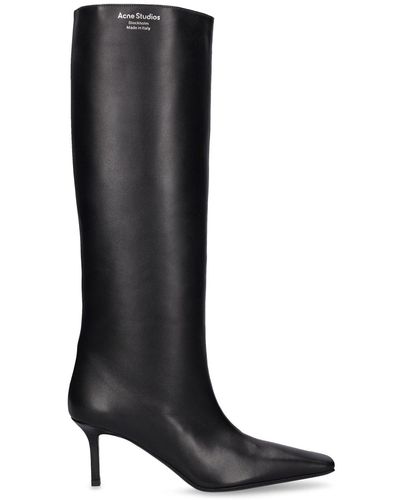 Acne Studios 70mm Bezither Leather Tall Boots - Black