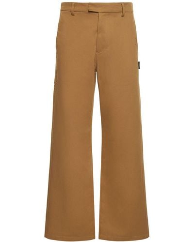 Amiri baggy Cotton Chino Trousers - Brown