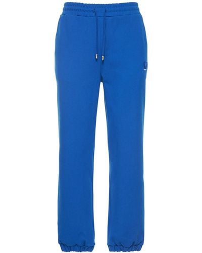 Adererror Logo Embroidery Cotton Blend Joggers - Blue
