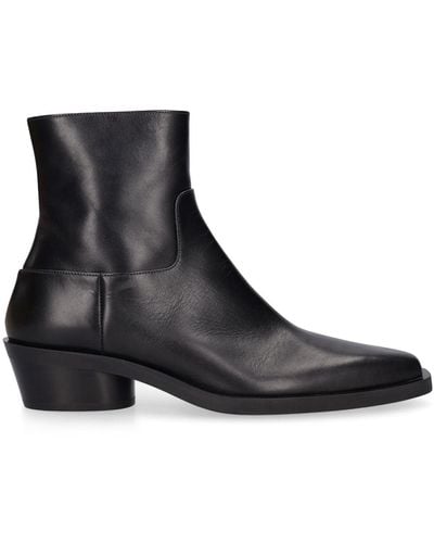Proenza Schouler 40Mm Bronco Leather Ankle Boots - Black