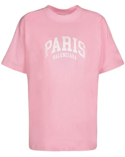 Balenciaga Maison Cotton T-Shirt - Pink