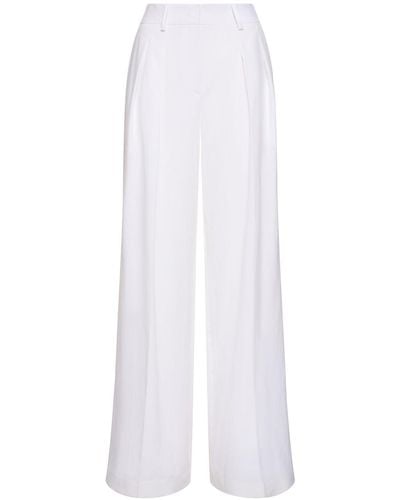 Michael Kors Pantalon ample en lin taille mi-haute - Blanc