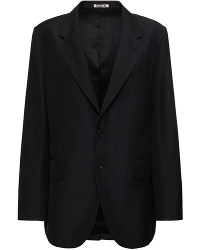 AURALEE Tropical Wool & Mohair Jacket - Black