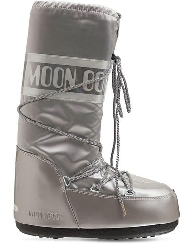 Moon Boot Tall Icon Glance Metallic S - Grey