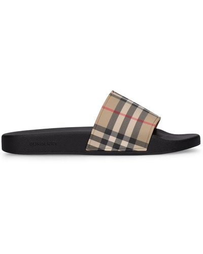Burberry Furley Check Slide Sandals - Multicolour