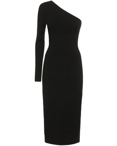 Victoria Beckham Body Compact Viscose Midi Dress - Black