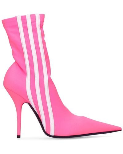 Balenciaga 110Mm Knife Spandex Ankle Boots - Pink