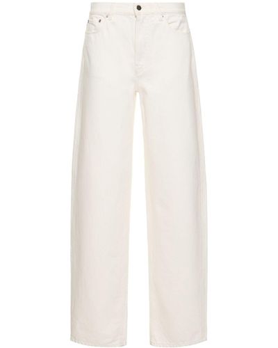 Loulou Studio Samur Cotton Denim Jeans - White