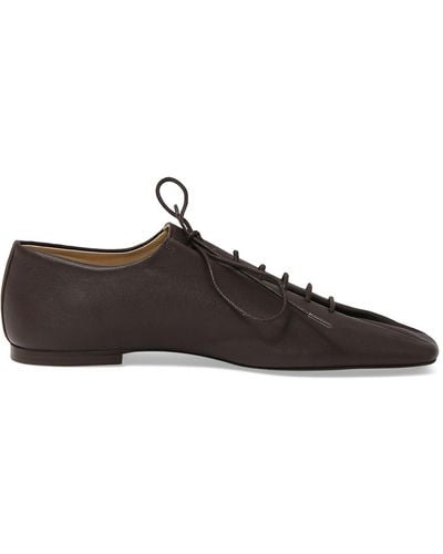 Lemaire Souris Classic Leather Derby Shoes - Brown