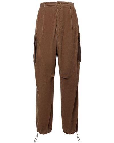 Moncler Cotton Corduroy Trousers - Brown