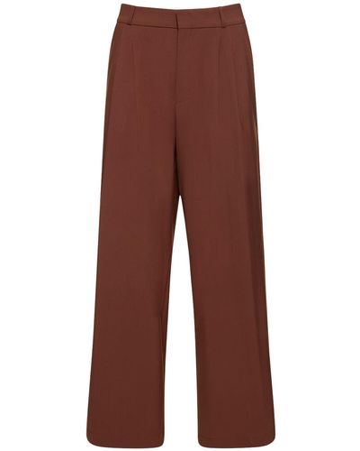 Bonsai Pantalon ample en laine mélangée - Rouge