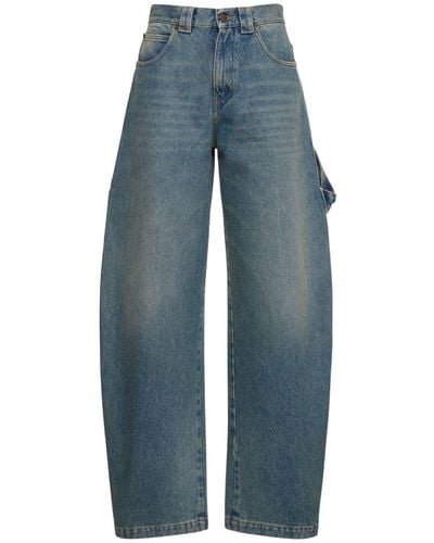 DARKPARK Jeans rectos de denim de algodón - Azul