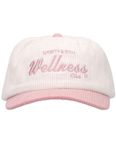 Sporty & Rich Wellness Corduroy Cotton Cap - Pink