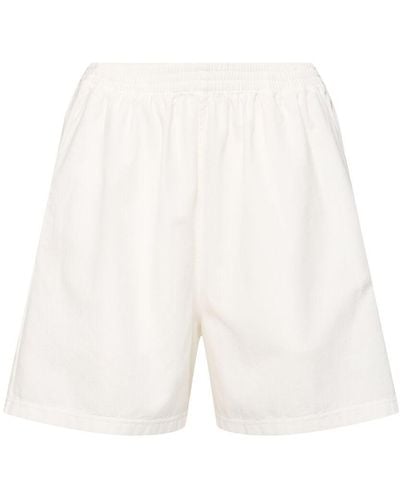 The Row Gunty Cotton Jersey Shorts - White