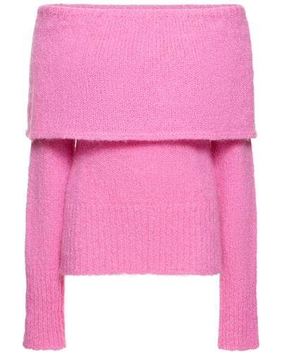 Saks Potts Skylar Mohair Blend Sweater - Pink