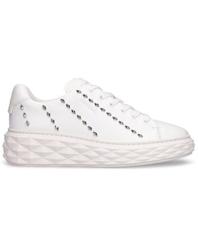 Jimmy Choo Sneakers diamond light maxi - Blanc