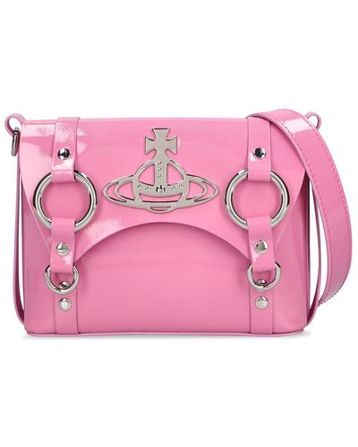 Vivienne Westwood Kim Patent Leather Crossbody Bag - Pink
