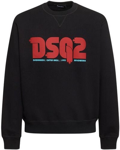 DSquared² Sweatshirt Aus Baumwolle Im Cool Fit - Schwarz