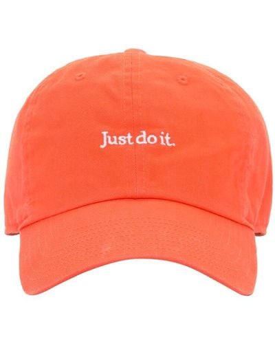 Nike Just Do It Washed Cotton Cap - Orange