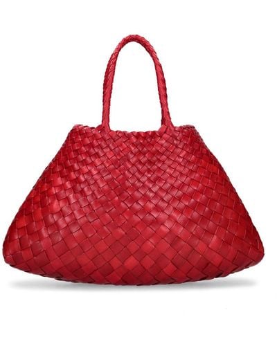 XLarge Woven Leather bag Made in India Tote MATTA DOSA MATCHES DRAGON