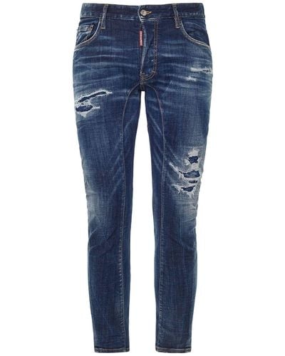 DSquared² Jeans Aus Stretch-denim "tidy Biker" - Blau