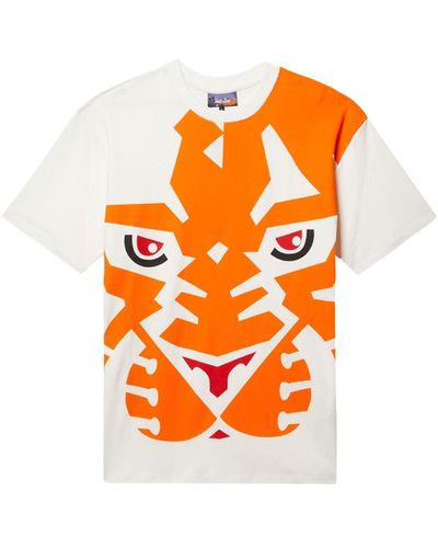 Just Don Tiger Print Cotton T-shirt - White