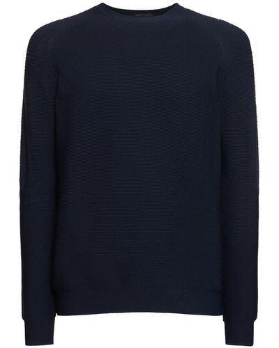 ALPHATAURI Fosop Crewneck Sweater - Blue