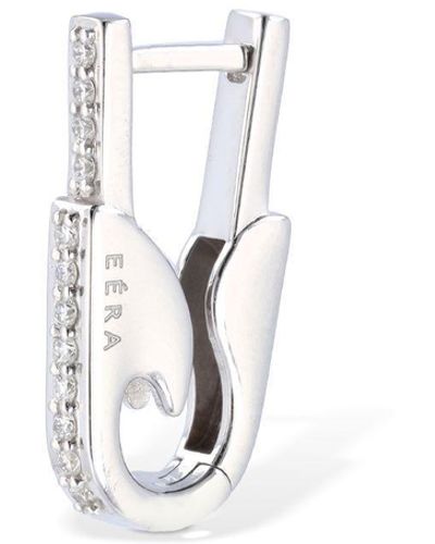 Eera 18Kt & Diamond Pin Small Mono Earring - White