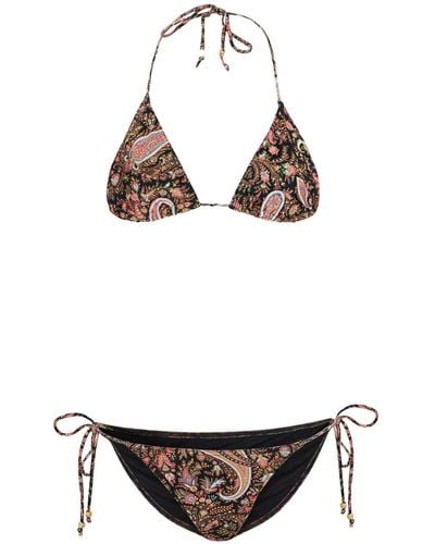 Etro Printed Lycra Triangle Bikini Set - Multicolour