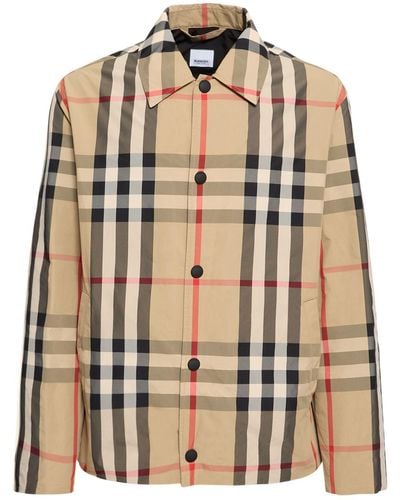 Burberry Sussex Check Print Bomber Jacket - Brown