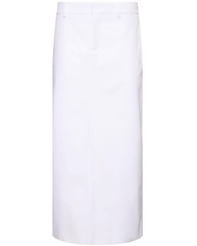 Valentino Poplin Midi Skirt - White
