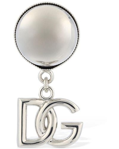 Dolce & Gabbana Dg Mono Drop Earring - White