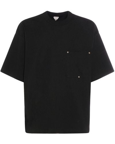 Bottega Veneta T-shirt en jersey de coton épais - Noir
