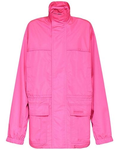 Balenciaga リップストップパーカージャケット - ピンク