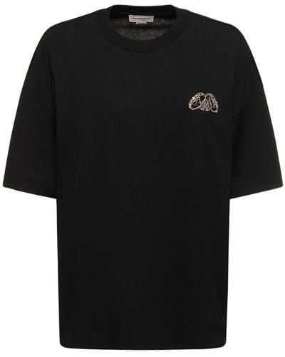 Alexander McQueen T-shirt en coton - Noir