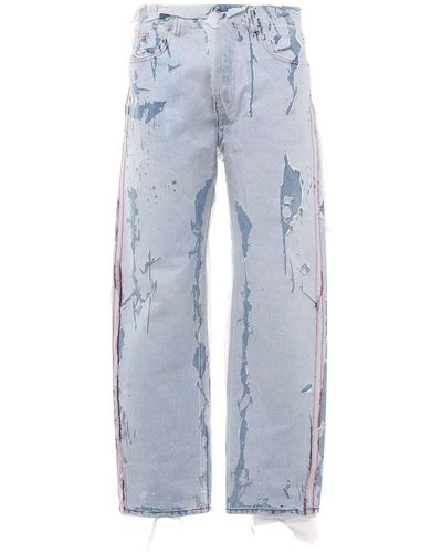 DIESEL 21 Cm Gerade Denim-jeans - Blau