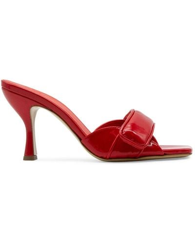 Gia Borghini 80mm Hohe Sandaletten Aus Kunstlackleder "alodie" - Rot