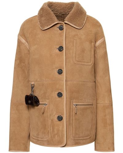 Saks Potts Ada Reversible Leather Jacket - Brown