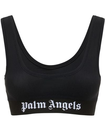 Palm Angels Top De Jersey Con Logo Clásico - Negro