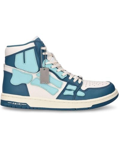 Amiri Skeleton High Top Sneakers - Blue
