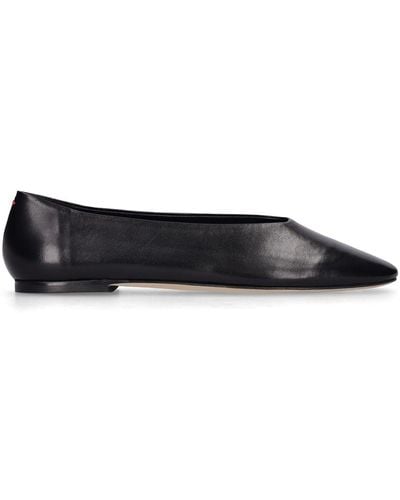 Aeyde 10Mm Kirsten Leather Flats - Black