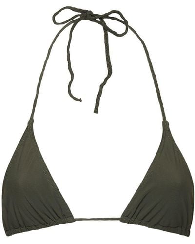 Totême Braid Tie Triangle Bikini Top - Black