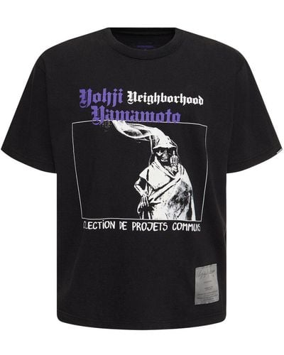Yohji Yamamoto T-shirt Aus Bio-baumwolle "neighborhood X X Yohji" - Schwarz
