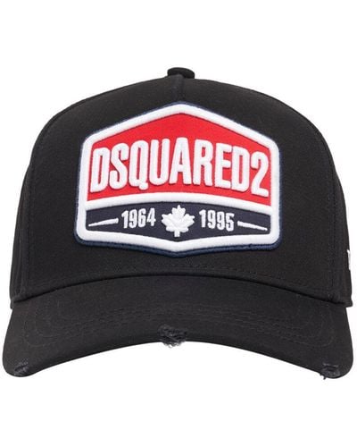 DSquared² Logo Patch Cotton Baseball Cap - Red